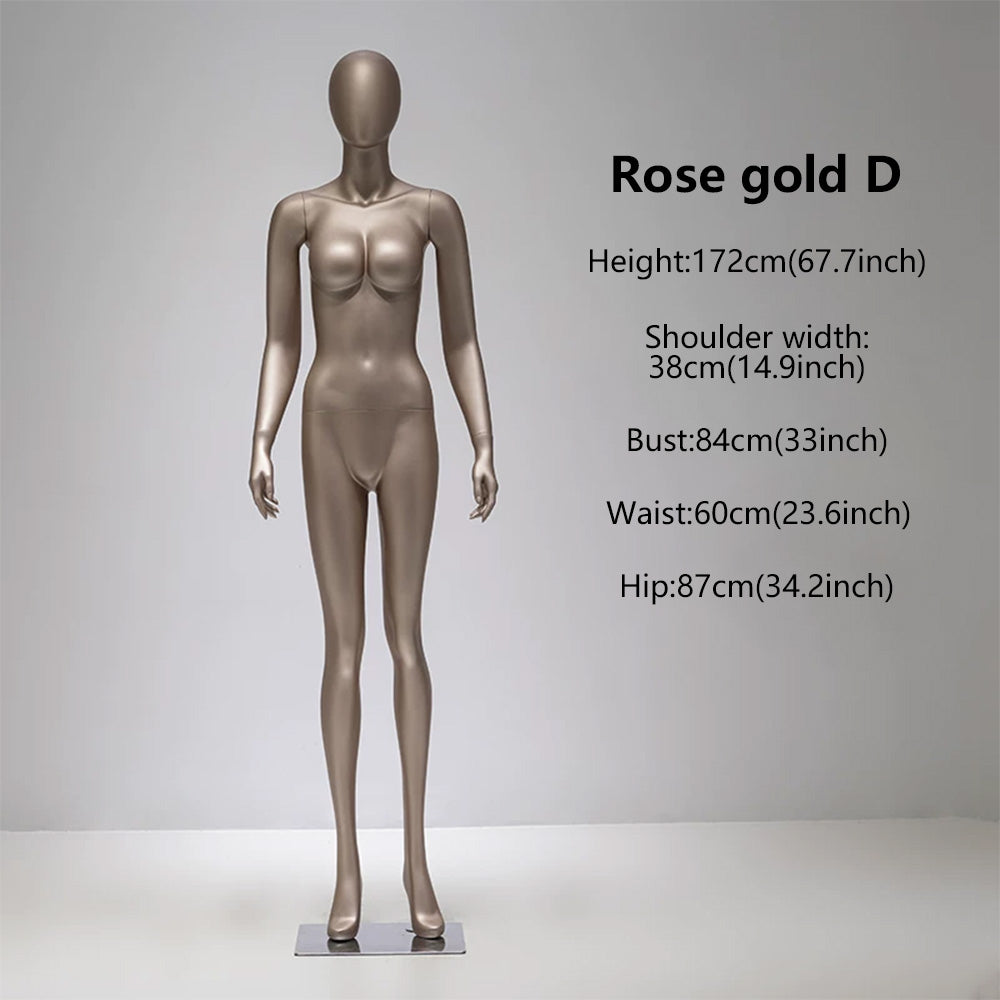 DE-LIANG Full Body Female Mannequin | Fiberglass Dress Form for Boutique Clothing Display