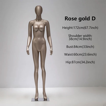 DE-LIANG Full Body Female Mannequin | Fiberglass Dress Form for Boutique Clothing Display