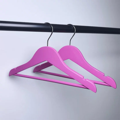 DE-LIANG Kids Solid Wood Hangers with Clips | Non-Slip Children's Closet Hangers Ages 2–8