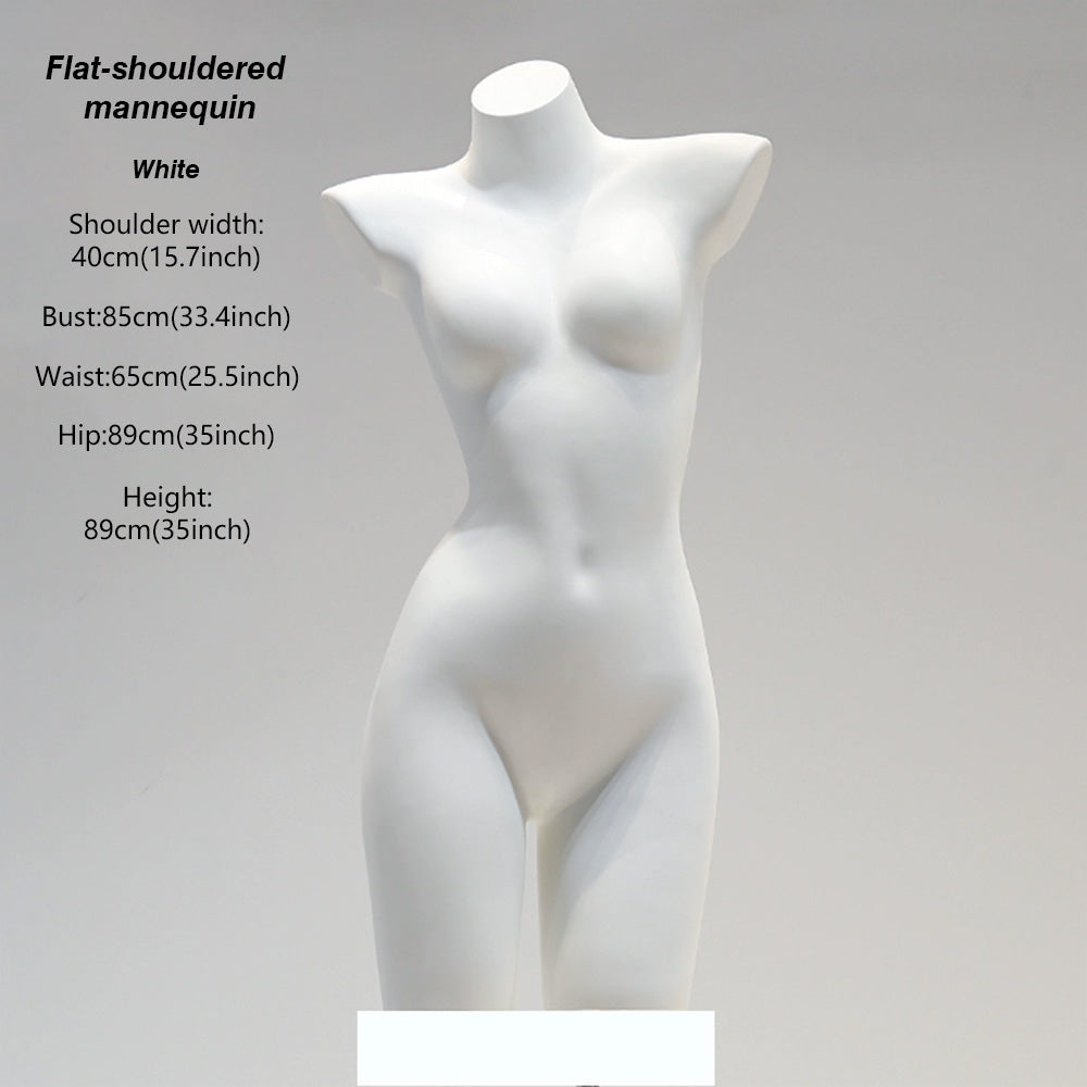 DE-LIANG White Female & Male Lingerie Display Form - Bust Torso Hip Mannequin Bra Panty Underwear Display Prop