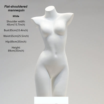 DE-LIANG White Female & Male Lingerie Display Form - Bust Torso Hip Mannequin Bra Panty Underwear Display Prop