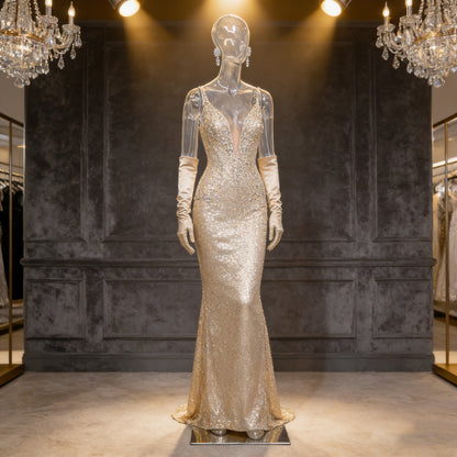 DE-LIANG Transparent Female Mannequin Full Body PE Display for Retail Store Photography