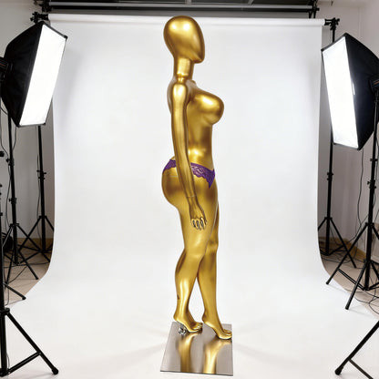 DE-LIANG Female Plus Size Mannequin,Slim Waist Curvy Hip Fiberglass Mannequin,Women Body Mannequin Clothing Display Model