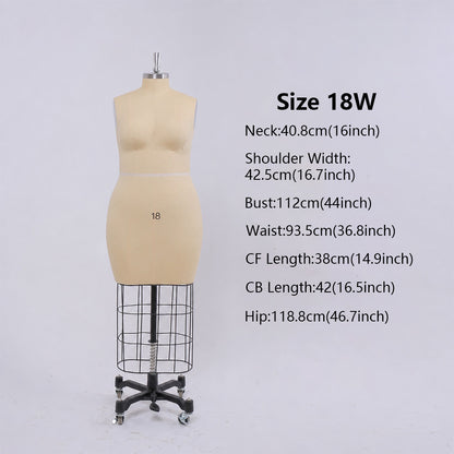 DE-LIANG Professional Bridal & Evening Gown Dress Form, Western Sizes 0-28