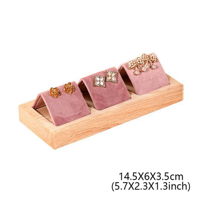 DE-LIANG Pink Velvet Jewelry Display Stand Set – Perfect for Jewelry Stores & Boutiques