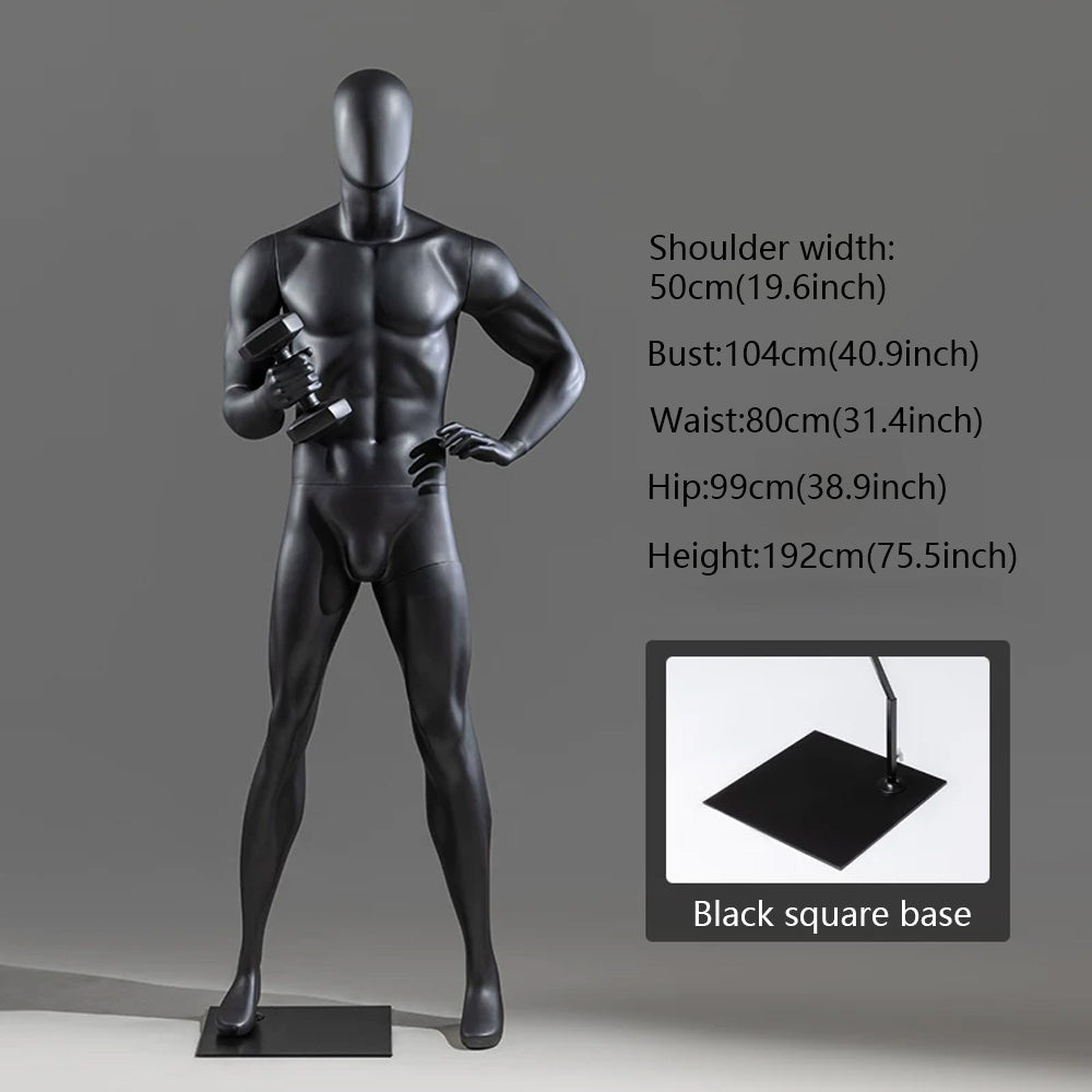DE-LIANG Athletic Sport Mannequin Dumbbell & Sitting Pose for Gym & Sportswear Store