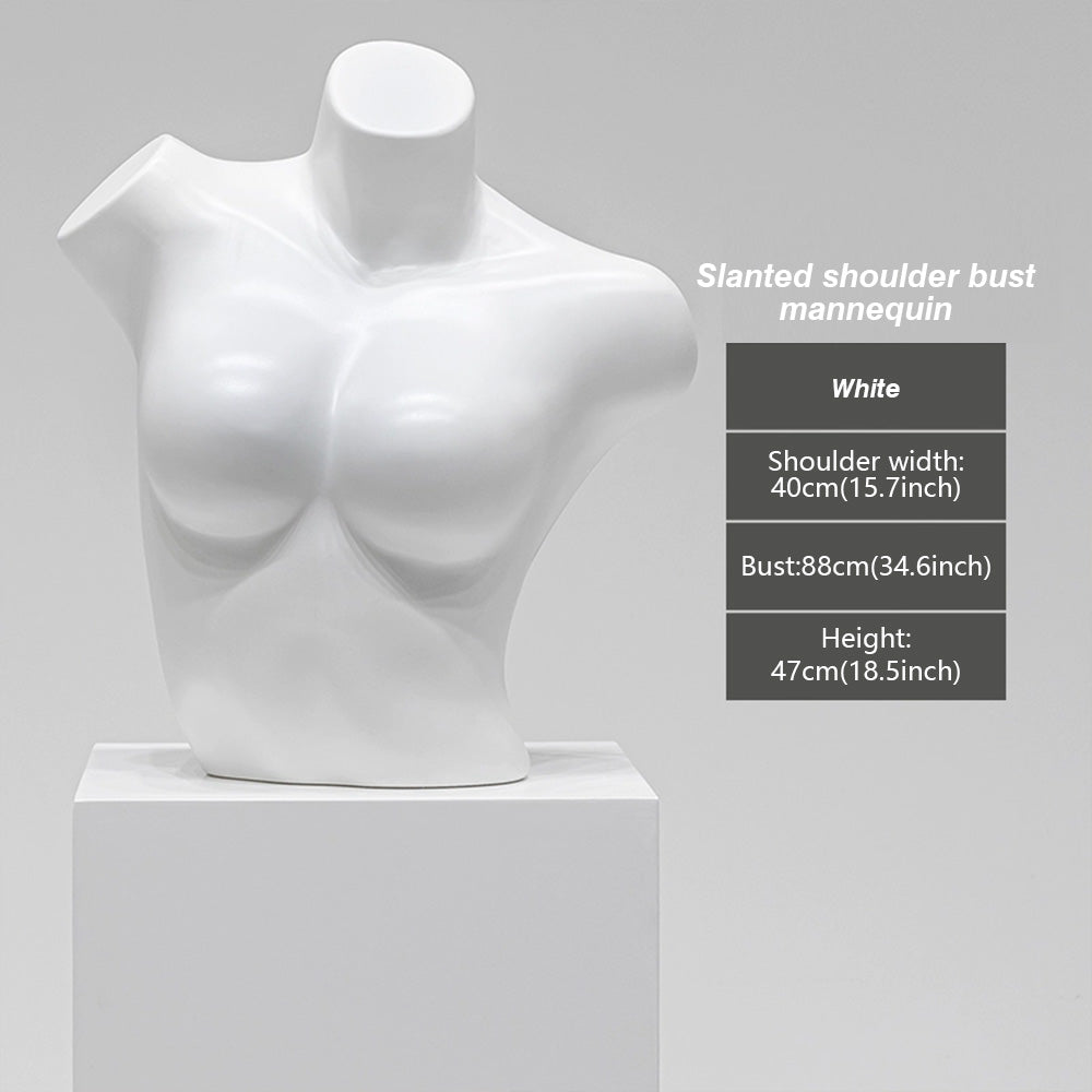 Mannequin de vitrine en velours à demi-corps féminin DE-LIANG, buste féminin avec bras en bois, mannequin de vitrine DL0040