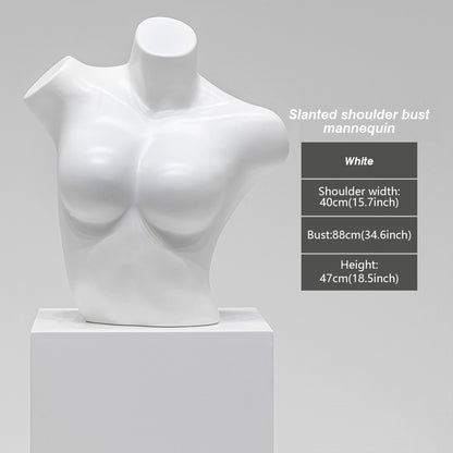 Mannequin de vitrine en velours à demi-corps féminin DE-LIANG, buste féminin avec bras en bois, mannequin de vitrine DL0040