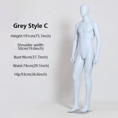 DE-LIANG Male Full Body Premium Mannequin for Clothing Display | Standing & Sitting Pose
