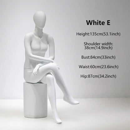DE-LIANG Full Body Female Mannequin | Fiberglass Dress Form for Boutique Clothing Display