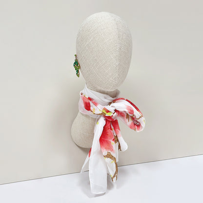 DE-LIANG Long Neck Wall Mount Mannequin Head in Bamboo Linen Fabric, Beige Foam Display Head with Hinge and Screws for Hats Wigs Scarves Jewelry