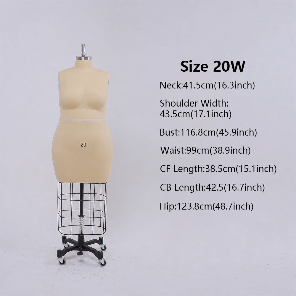 DE-LIANG Professional Bridal & Evening Gown Dress Form, Western Sizes 0-28