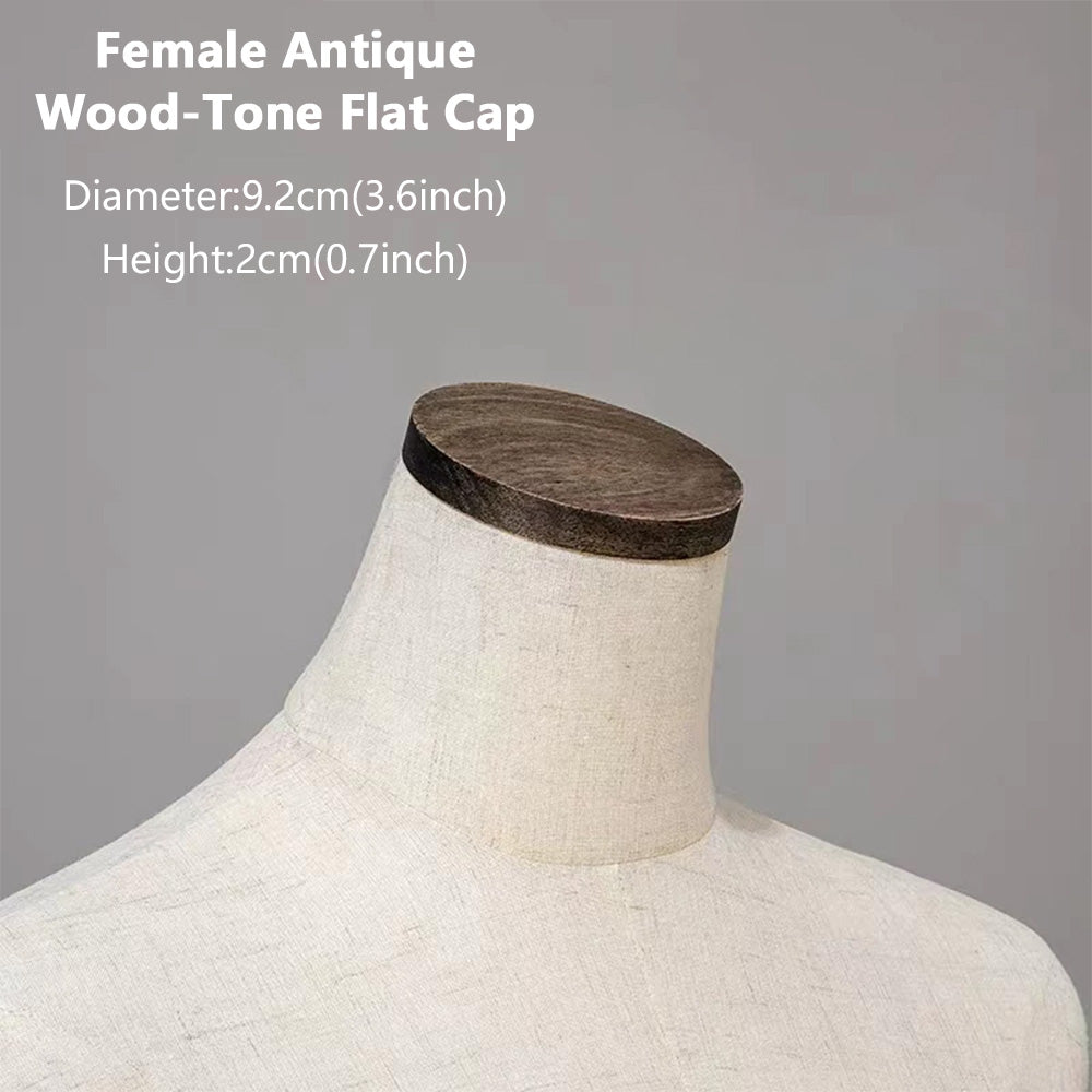 DE-LIANG Wooden Mannequin Head Cap for Clothing Store Boutique Display Dress Form