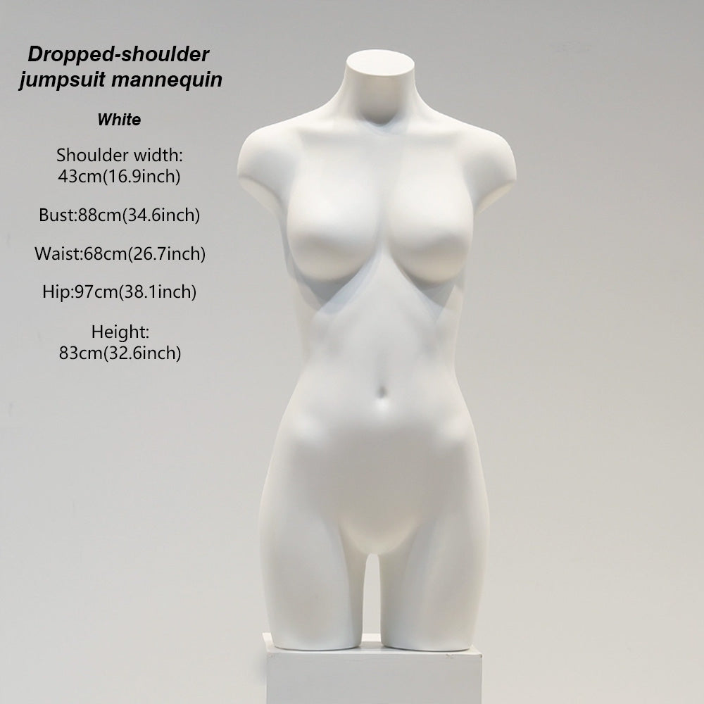 DE-LIANG White Female & Male Lingerie Display Form - Bust Torso Hip Mannequin Bra Panty Underwear Display Prop