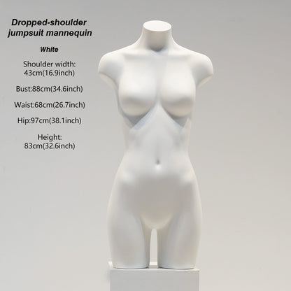 DE-LIANG White Female & Male Lingerie Display Form - Bust Torso Hip Mannequin Bra Panty Underwear Display Prop