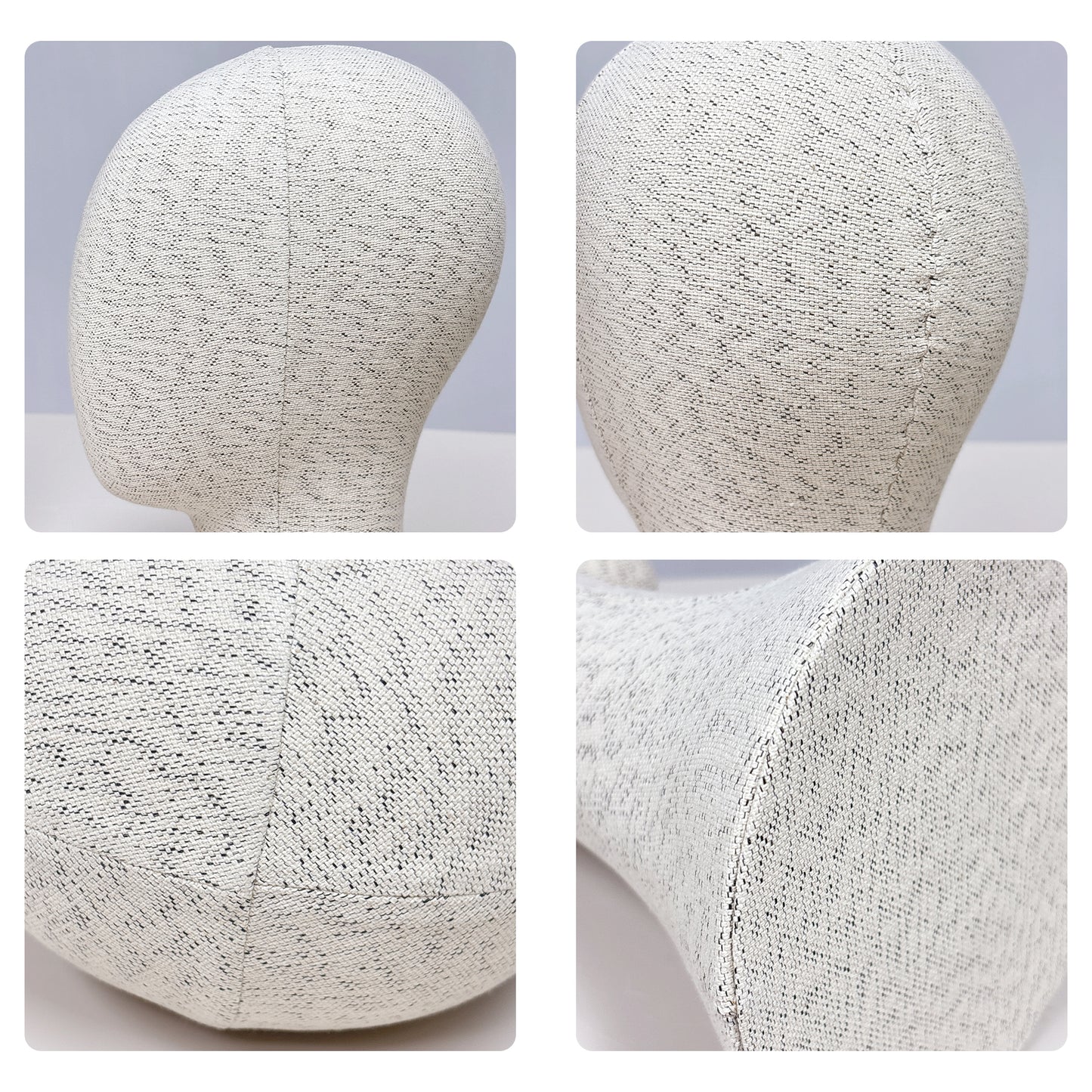 DE-LIANG luxury Pinnable Linen Mannequin Head: Fashion Style Jewelry, Wig, Hat, Sunglasses, Sarves Display