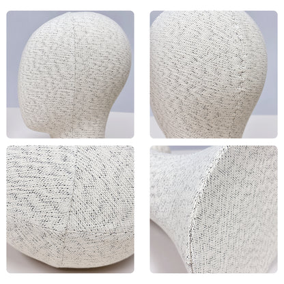 DE-LIANG luxury Pinnable Linen Mannequin Head: Fashion Style Jewelry, Wig, Hat, Sunglasses, Sarves Display