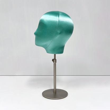 DE-LIANG Plus Size Female Silk Mannequin Head with Adjustable Stand for Wigs & Hats