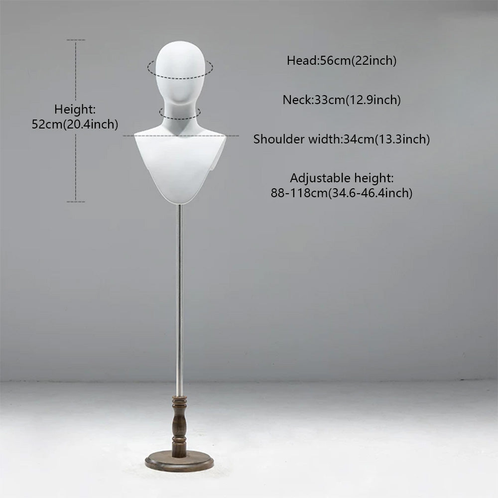 DE-LIANG Cosplay Mannequin Head Stand | Wigs Hats Jewelry | Extra-Long Wig Display