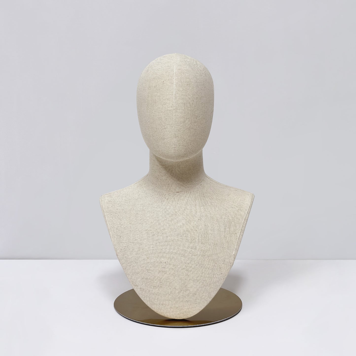 DE-LIANG Male & Female Linen Mannequin Head for Wigs, Hats & Jewelry Display