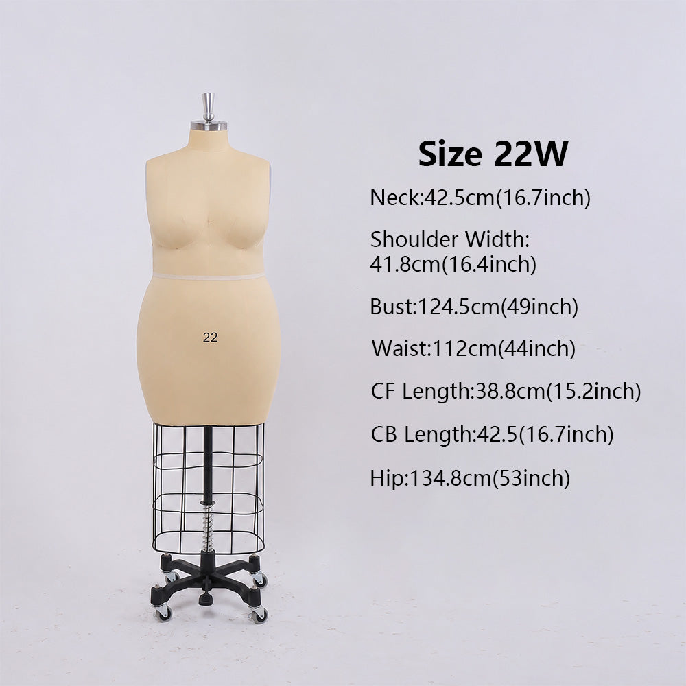 DE-LIANG Professional Bridal & Evening Gown Dress Form, Western Sizes 0-28