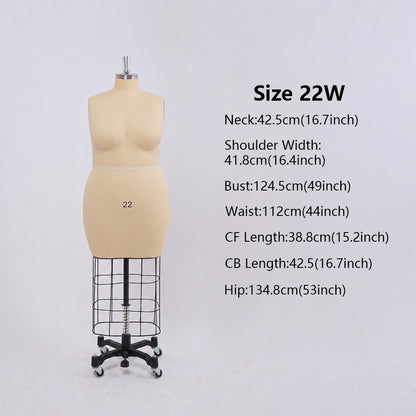 DE-LIANG Professional Bridal & Evening Gown Dress Form, Western Sizes 0-28