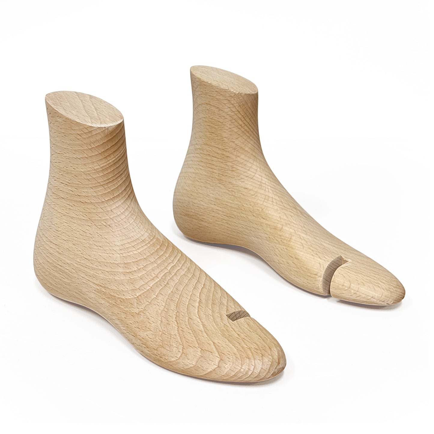 DE-LIANG Solid Wood Tabi Foot Form – Shoe Last & Display Stand for Sandals, Flip Flops