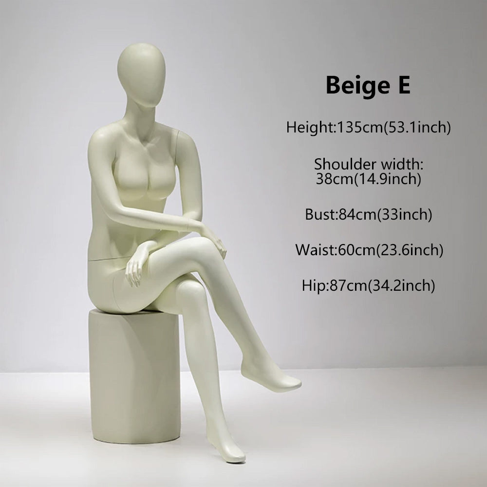 DE-LIANG Full Body Female Mannequin | Fiberglass Dress Form for Boutique Clothing Display