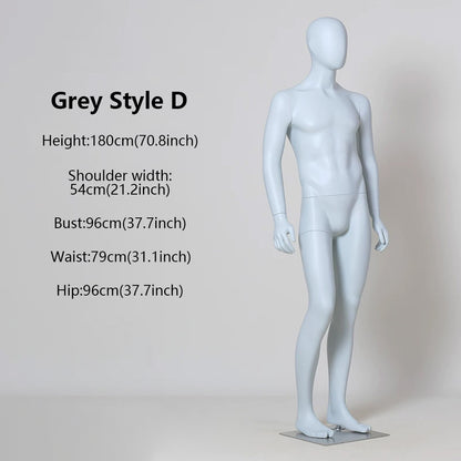 DE-LIANG Male Full Body Premium Mannequin for Clothing Display | Standing & Sitting Pose