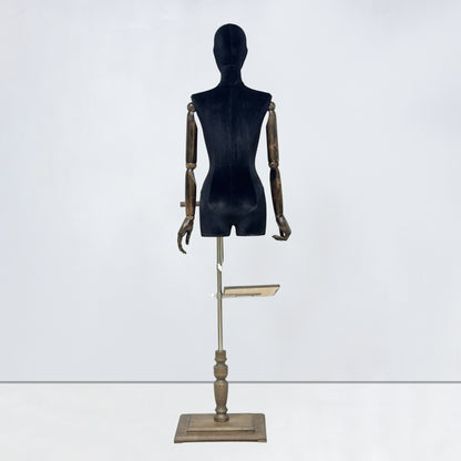 DE-LIANG Velvet Half Body Mannequin for Clothing Boutique & Retail Display | 4 Colors