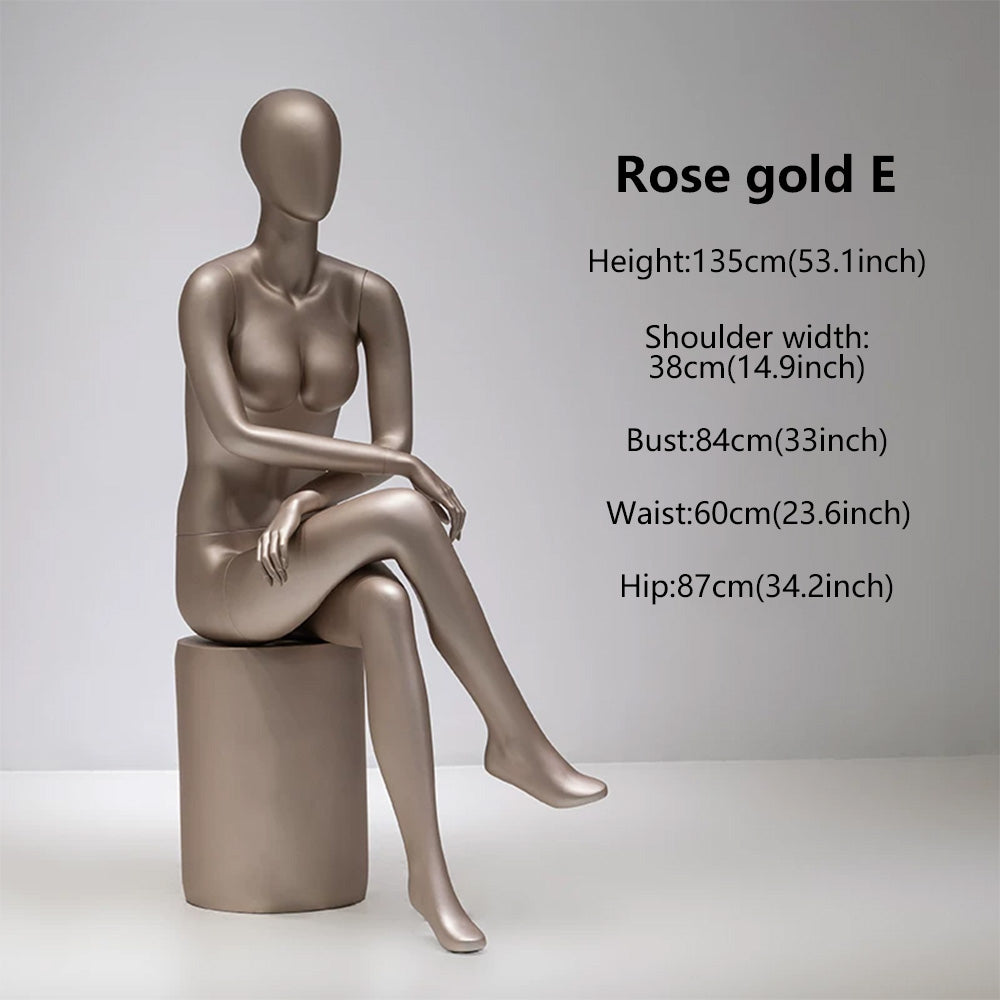 DE-LIANG Full Body Female Mannequin | Fiberglass Dress Form for Boutique Clothing Display