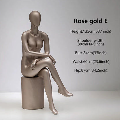 DE-LIANG Full Body Female Mannequin | Fiberglass Dress Form for Boutique Clothing Display