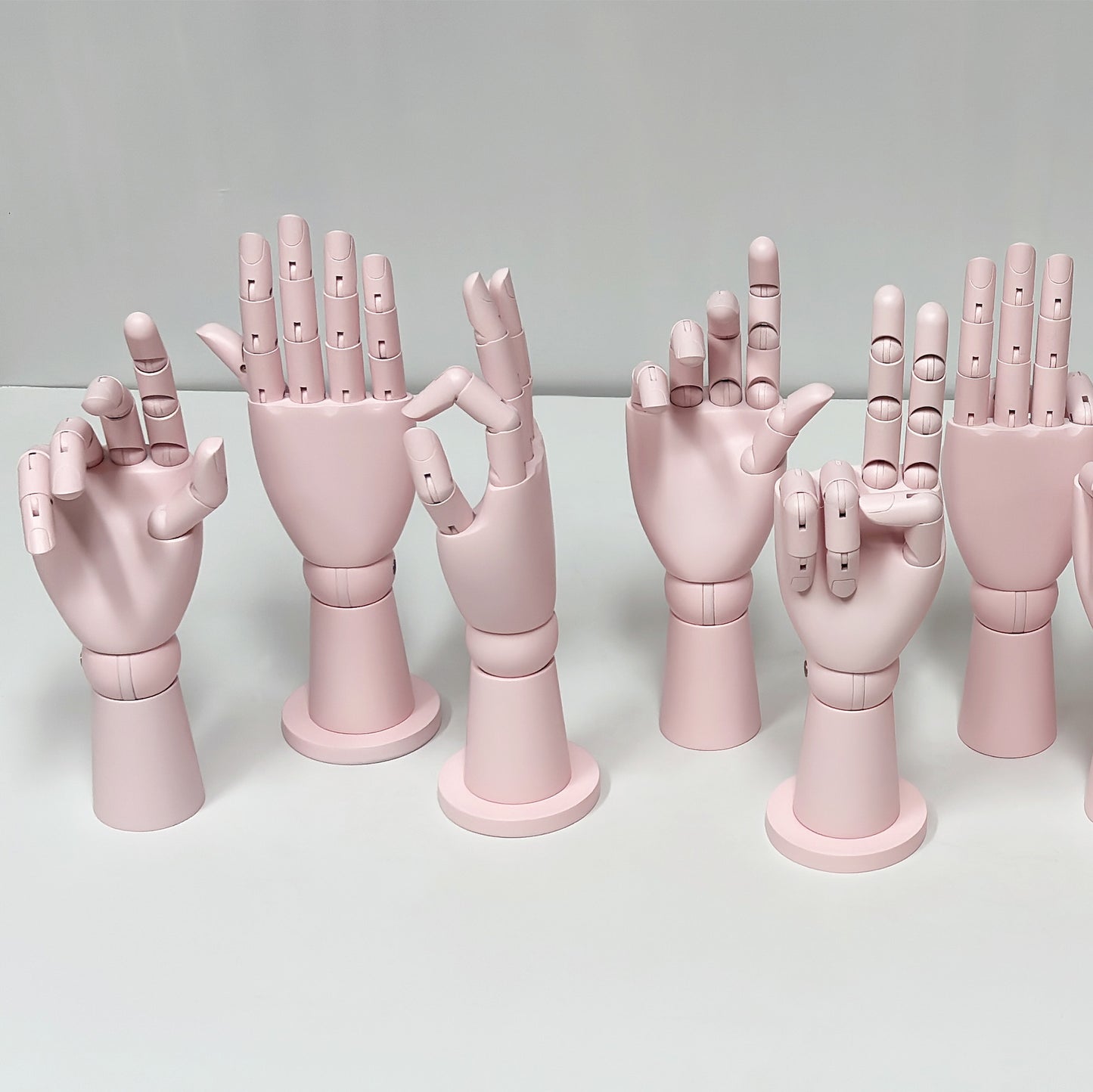DE-LIANG 2-in-1 Solid Wood Articulated Mannequin Hand for Jewelry & Scarf Display