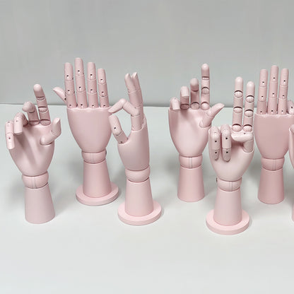DE-LIANG 2-in-1 Solid Wood Articulated Mannequin Hand for Jewelry & Scarf Display
