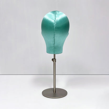 DE-LIANG Plus Size Female Silk Mannequin Head with Adjustable Stand for Wigs & Hats