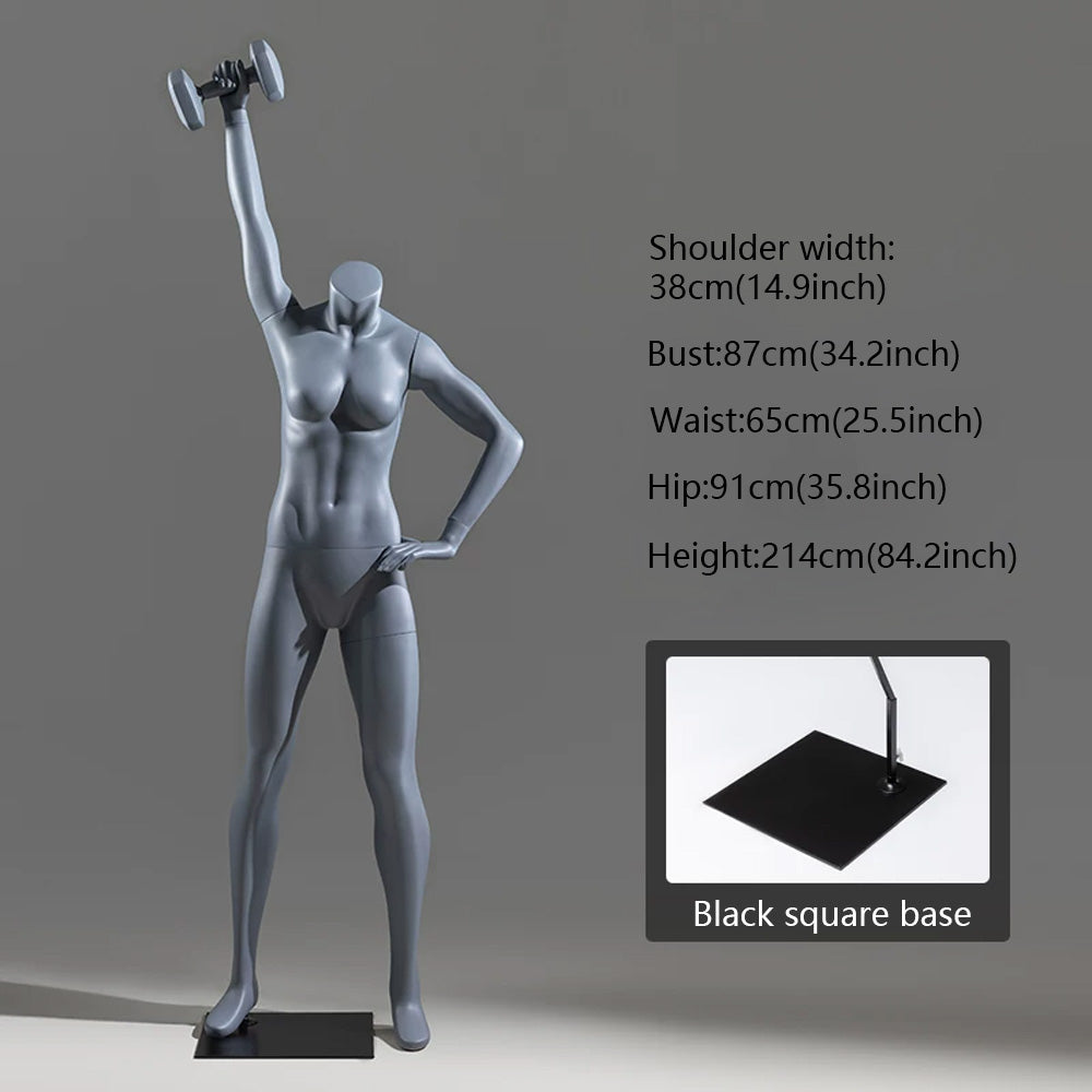 DE-LIANG Athletic Sport Mannequin Dumbbell & Sitting Pose for Gym & Sportswear Store