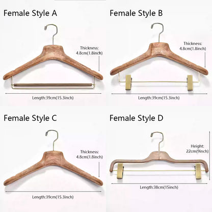 DE-LIANG Men Female Suit Plastic Hanger, Hanger like wood hanger, Coat Shirt Pants Clip Brown Black White Hanger, Clothing Rack for Display 30 pcs