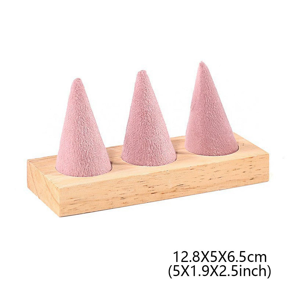 DE-LIANG Pink Velvet Jewelry Display Stand Set – Perfect for Jewelry Stores & Boutiques