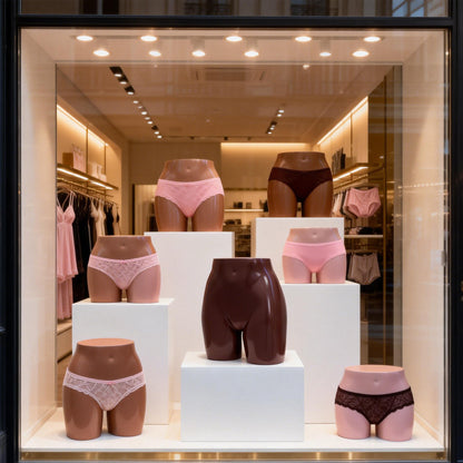 DE-LIANG Female Fiberglass Hip Mannequin | Lingerie & Swimwear Display Form 3 Tones