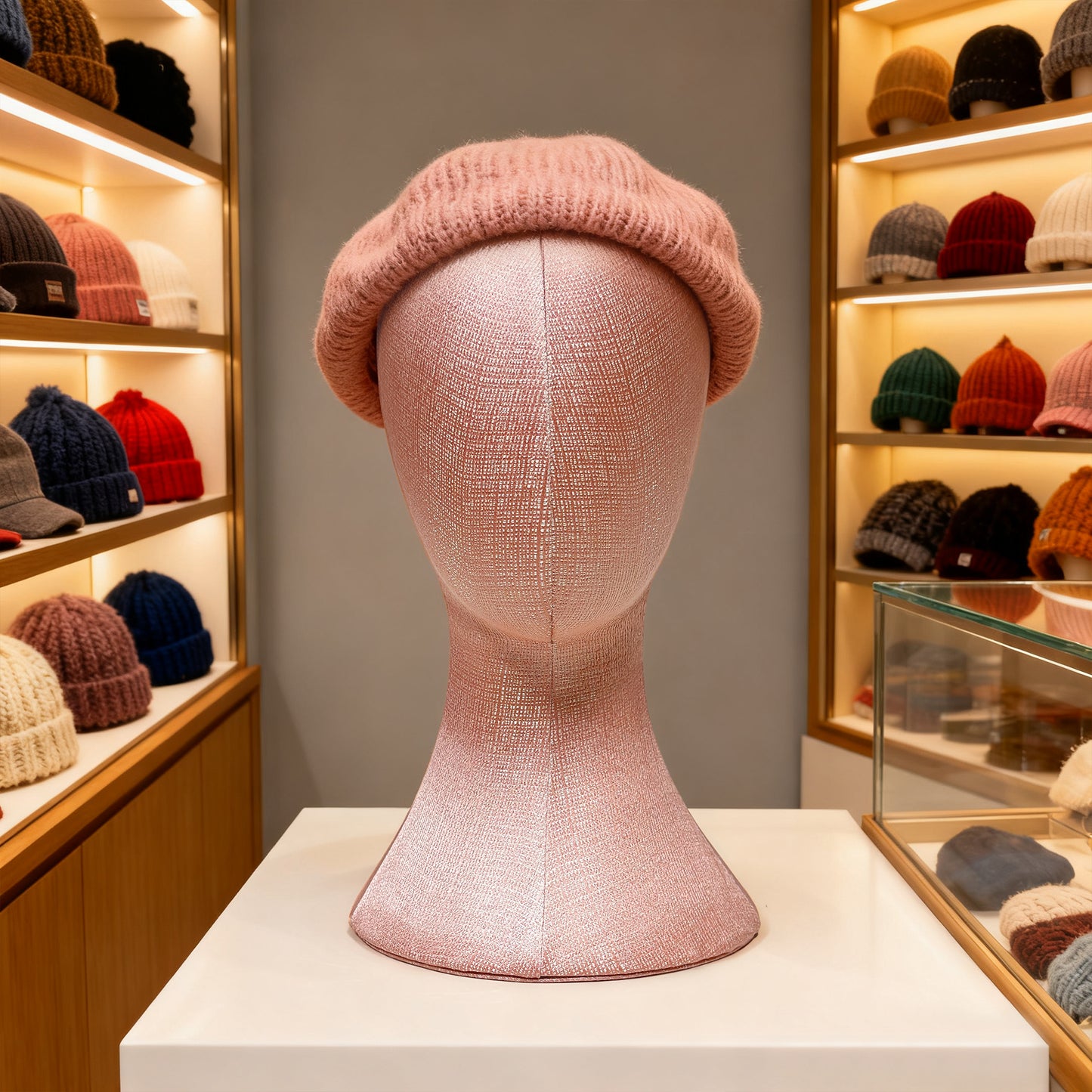 DE-LIANG Luxury Pinnable Linen Mannequin Head: Fashion Style Jewelry, Wig, Hat, Sunglasses, Sarves Display