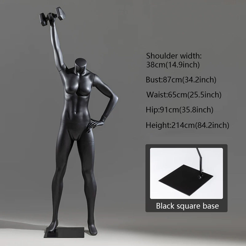 DE-LIANG Athletic Sport Mannequin Dumbbell & Sitting Pose for Gym & Sportswear Store