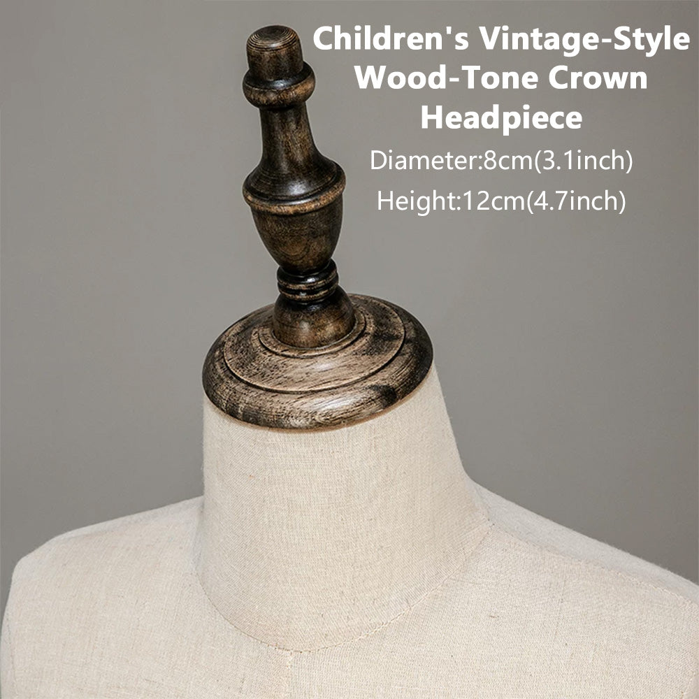 DE-LIANG Wooden Mannequin Head Cap for Clothing Store Boutique Display Dress Form