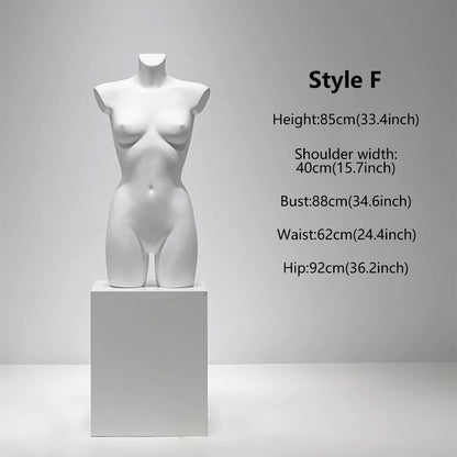 DE-LIANG Female Lingerie Mannequin | Half Body Torso Dress Form for Underwear Display