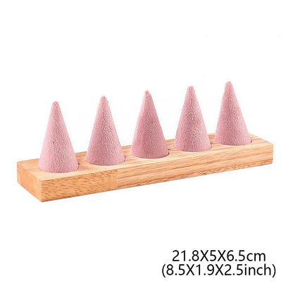 DE-LIANG Pink Velvet Jewelry Display Stand Set – Perfect for Jewelry Stores & Boutiques