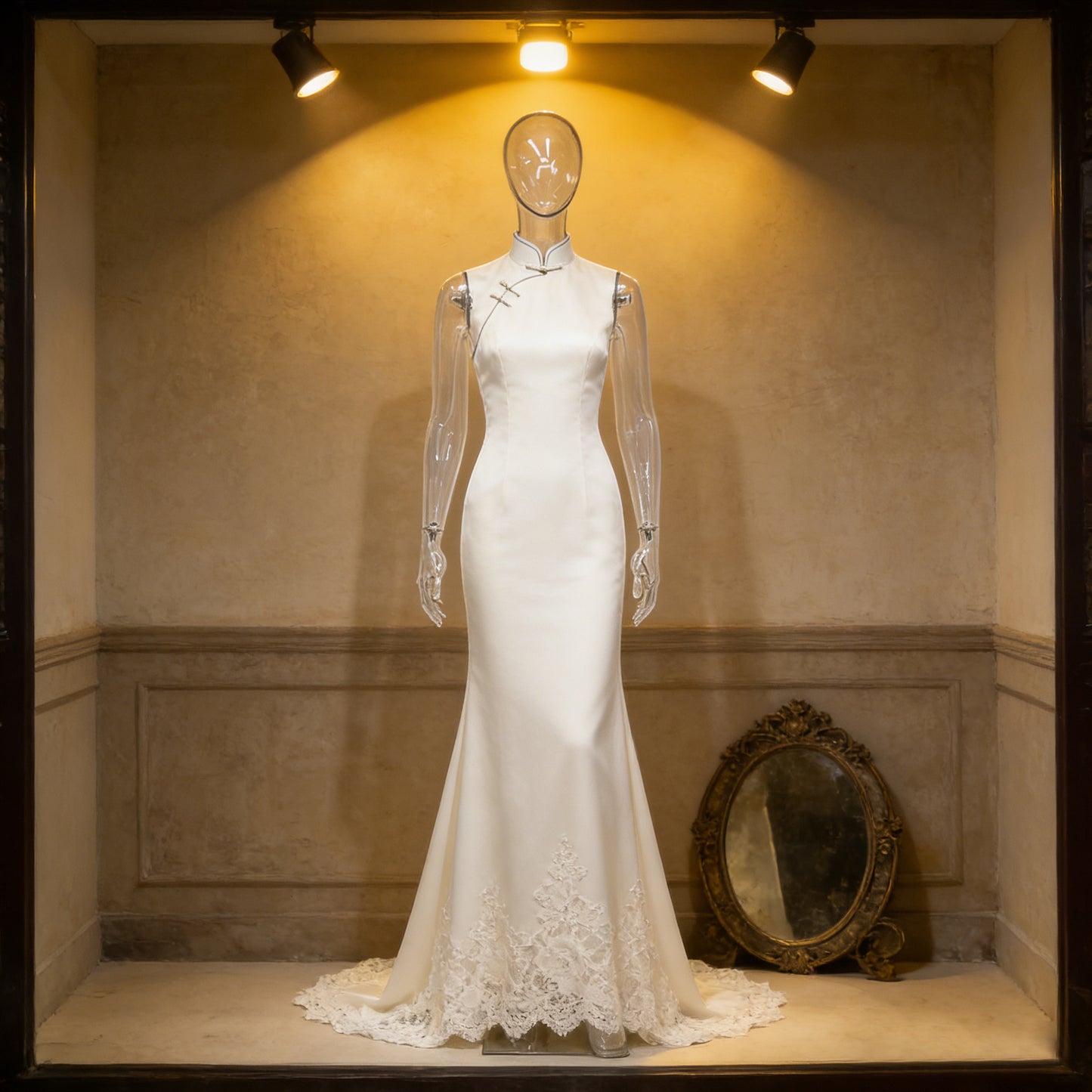 DE-LIANG Transparent Female Mannequin Full Body PE Display for Retail Store Photography