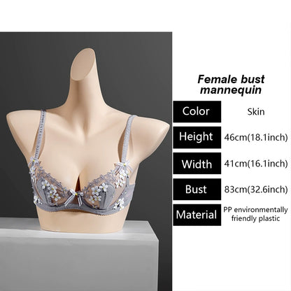 DE-LIANG Female Lingerie Half Body Mannequin - Bust Torso Hip Form Bra Panty Underwear Display Prop