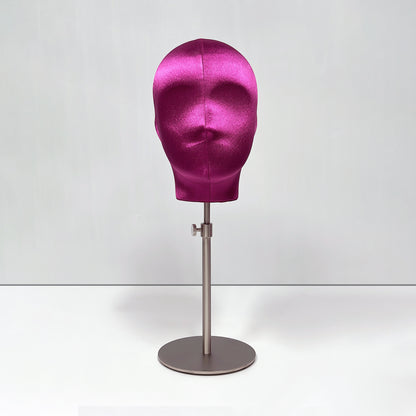 DE-LIANG Plus Size Female Silk Mannequin Head with Adjustable Stand for Wigs & Hats