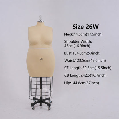 DE-LIANG Professional Bridal & Evening Gown Dress Form, Western Sizes 0-28