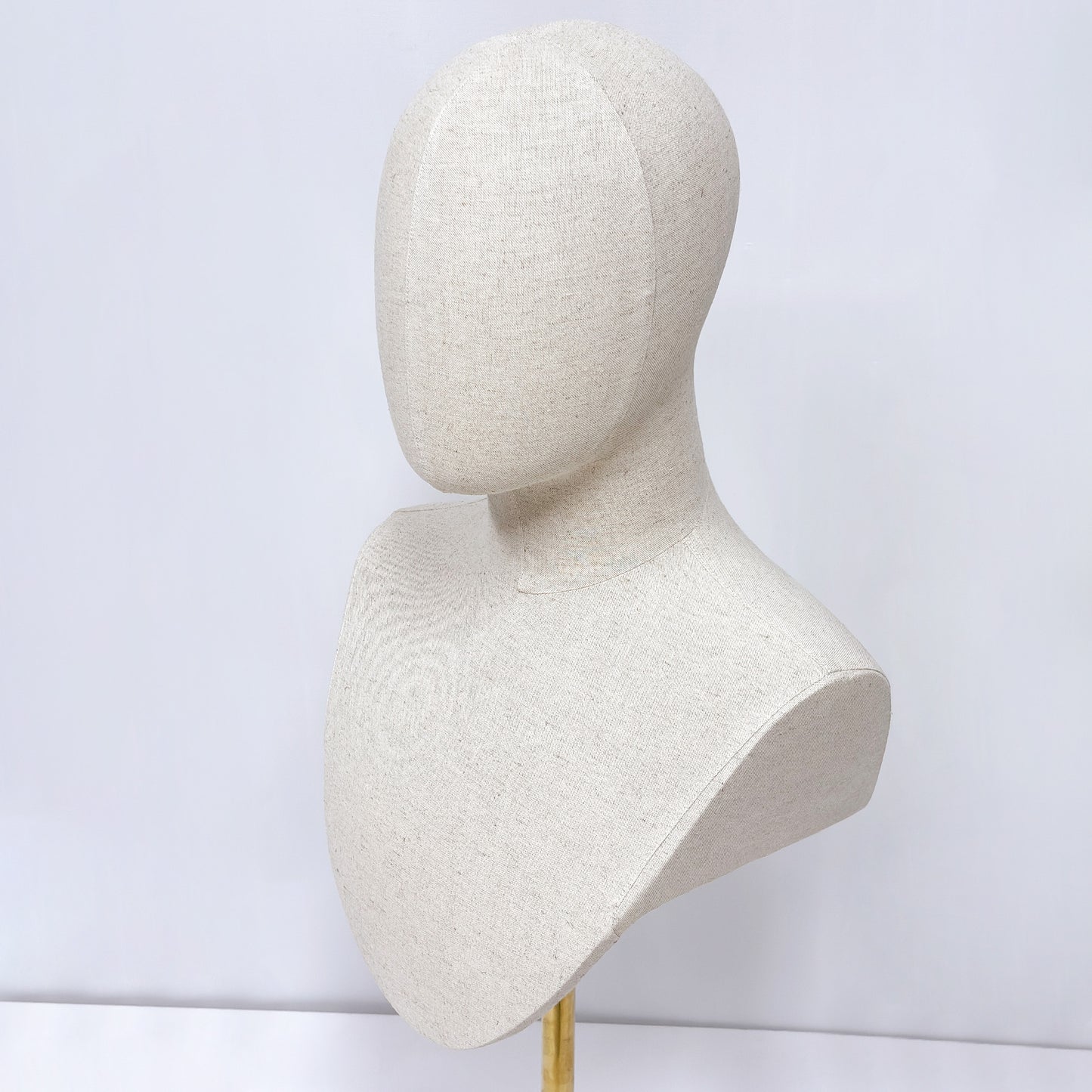DE-LIANG Male & Female Linen Mannequin Head for Wigs, Hats & Jewelry Display