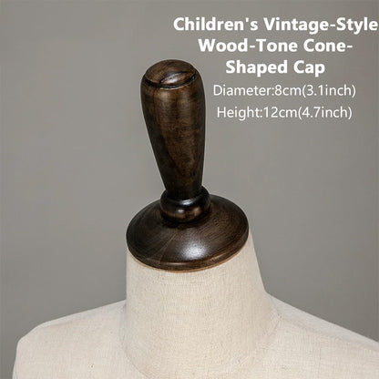 DE-LIANG Wooden Mannequin Head Cap for Clothing Store Boutique Display Dress Form